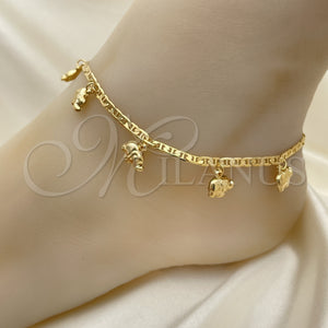 Gold Filled Anklet — Charm Anklet Elephant Design Polished 03.32. 06 MM — main product view — SKU 153180 | Oro Laminado tobillera — Charm Anklet Elephant diseño pulido 03.32. 06 MM — SKU 153180