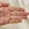 Oro Laminado Charm Anklet , Gold Filled Style Dolphin and Ball Design, Polished, Golden Finish, 03.32.0612.10 (06 MM Thickness, 10 Inches Length)