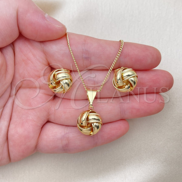 Gold Filled Ring — Earring and Pendant Adult Set Love Knot Design — alternate product view — SKU 153231 | Oro Laminado anillo — Earring and Pendant Adult Set Love Knot diseño — SKU 153231