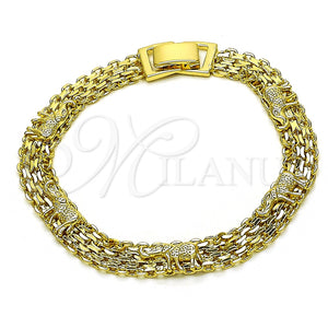 Gold Filled Bracelet — Fancy Bracelet Elephant and Bismark Design Polished 03. — main product view — SKU 153251 | Oro Laminado brazalete — elegante Bracelet Elephant and Bismark diseño pulido 03. — SKU 153251