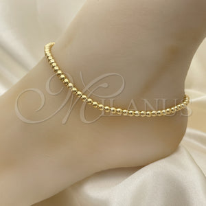 Gold Filled Anklet — Fancy Anklet Snake and Ball Design Polished 03.32. — main product view — SKU 153255 | Oro Laminado tobillera — elegante Anklet Snake and Ball diseño pulido 03.32. — SKU 153255