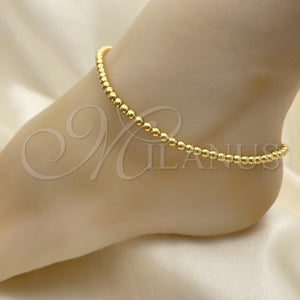 Gold Filled Anklet — Fancy Anklet Ball and Box Design Polished 03.32. — main product view — SKU 153256 | Oro Laminado tobillera — elegante Anklet Ball and Box diseño pulido 03.32. — SKU 153256