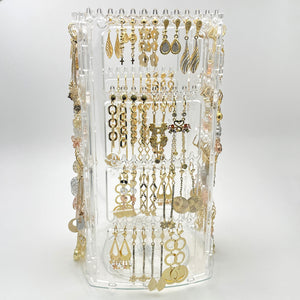 Gold Filled Ring — Rotating Display with 64 Long Earrings Free Display — main product view — SKU 153258 | Oro Laminado anillo — Rotating Display with 64 Long Earrings Free Display — SKU 153258