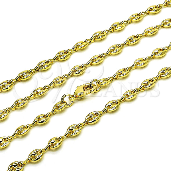 Gold Filled Necklace — Basic Necklace Puff Mariner Design Polished 04. 05 — main product view — SKU 153285 | Oro Laminado collar — básico Necklace Puff Mariner diseño pulido 04. 05 — SKU 153285