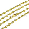 Oro Laminado Basic Necklace, Gold Filled Style Puff Mariner Design, Polished, Golden Finish, 04.326.0004.24 (05 MM Thickness, 24 Inches Length)