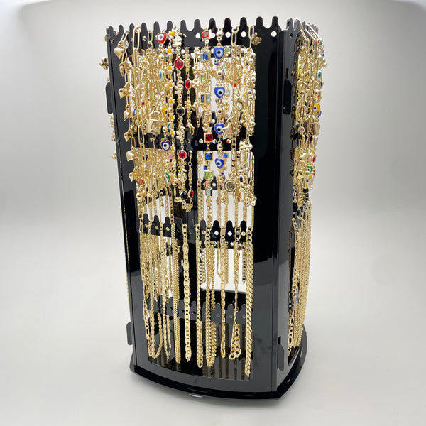 Gold Filled Anklet — Rotating Display with 64 Assorted Anklets in Anklets — alternate product view — SKU 153291 | Oro Laminado tobillera — Rotating Display with 64 Assorted Anklets in Anklets — SKU 153291