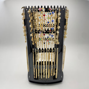 Gold Filled Anklet — Rotating Display with 64 Assorted Anklets in Anklets — main product view — SKU 153291 | Oro Laminado tobillera — Rotating Display with 64 Assorted Anklets in Anklets — SKU 153291