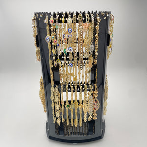 Gold Filled Bracelet — Rotating Display with 64 Assorted Bracelets in Bracelets — main product view — SKU 153292 | Oro Laminado brazalete — Rotating Display with 64 Assorted Bracelets in Bracelets — SKU 153292