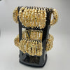 Rotating Display with 64 Assorted Slider Charm Bracelets in Gold Filled, Oro Laminado Bracelets, Free Display