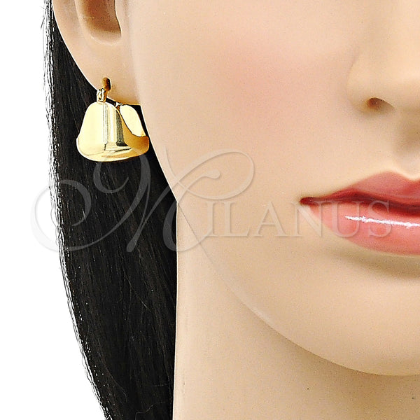 Gold Filled Hoop Earrings — Children Hoop Polished 02. — alternate product view — SKU 153322 | Oro Laminado aretes de aro — Children Hoop pulido 02. — SKU 153322