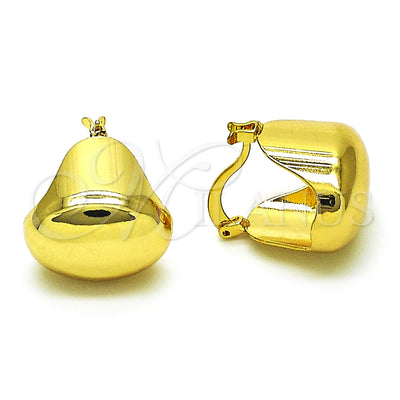 Oro Laminado aretes de aro — Children Hoop pulido 02. por Mayoreo, vista principal del producto