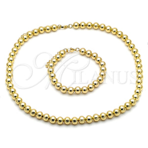 Gold Filled Bracelet — Necklace and Bracelet Ball Design Polished 06. — main product view — SKU 153338 | Oro Laminado brazalete — Necklace and Bracelet Ball diseño pulido 06. — SKU 153338