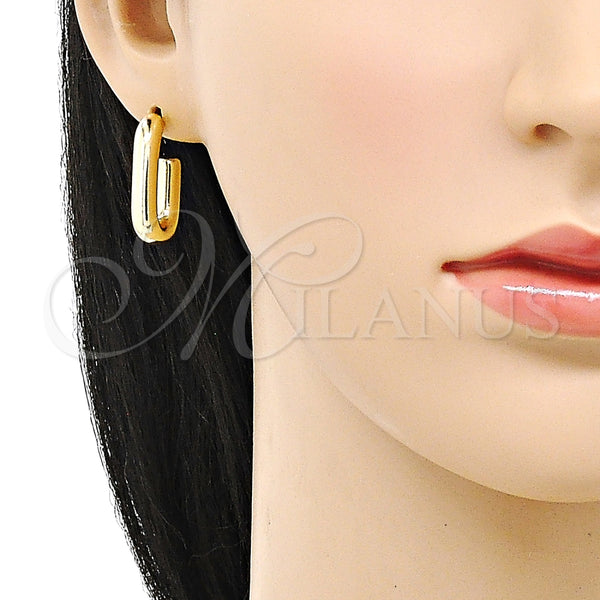 Gold Filled Hoop Earrings — Small Hoop Polished 02. — alternate product view — SKU 153340 | Oro Laminado aretes de aro — Small Hoop pulido 02. — SKU 153340