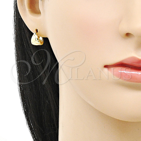 Gold Filled Hoop Earrings — Huggie Hoop Polished 02. — alternate product view — SKU 153343 | Oro Laminado aretes de aro — Huggie Hoop pulido 02. — SKU 153343