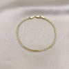 Oro Laminado Basic Bracelet, Gold Filled Style Bismark Design, Polished, Golden Finish, 04.213.0262.07 (Thickness, 7 Inches Length)