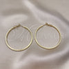 Oro Laminado Large Hoop, Gold Filled Style Diamond Cutting Finish, Golden Finish, 02.93.0003.50