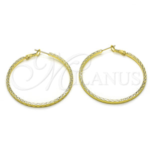 Gold Filled Hoop Earrings — Large Hoop Diamond Cutting 02.93. — main product view — SKU 153356 | Oro Laminado aretes de aro — Large Hoop Diamond Cutting 02.93. — SKU 153356