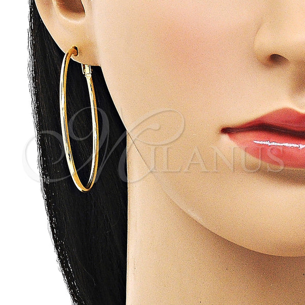 Gold Filled Hoop Earrings — Large Hoop Polished 02.93. — alternate product view — SKU 153358 | Oro Laminado aretes de aro — Large Hoop pulido 02.93. — SKU 153358