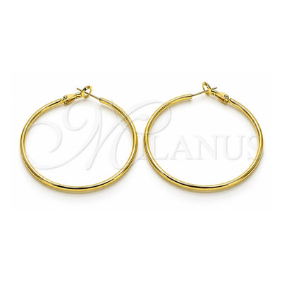 Oro Laminado Large Hoop, Gold Filled Style Polished, Golden Finish, 02.93.0004.50