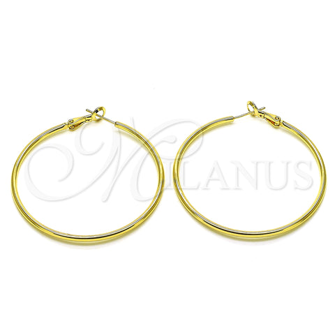 Oro Laminado Large Hoop, Gold Filled Style Polished, Golden Finish, 02.93.0004.50