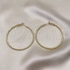 Oro Laminado Large Hoop, Gold Filled Style Matte Finish, Golden Finish, 02.93.0006.50