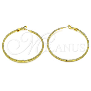 Gold Filled Hoop Earrings — Large Hoop Matte 02.93. — main product view — SKU 153362 | Oro Laminado aretes de aro — Large Hoop Matte 02.93. — SKU 153362