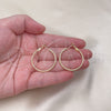 Oro Laminado Medium Hoop, Gold Filled Style Diamond Cutting Finish, Golden Finish, 02.93.0007.30