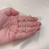 Oro Laminado Large Hoop, Gold Filled Style Diamond Cutting Finish, Golden Finish, 02.93.0007.50