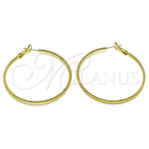 Gold Filled Hoop Earrings — Large Hoop Diamond Cutting 02.93. — main product view — SKU 153364 | Oro Laminado aretes de aro — Large Hoop Diamond Cutting 02.93. — SKU 153364