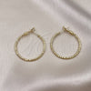 Oro Laminado Medium Hoop, Gold Filled Style Diamond Cutting Finish, Golden Finish, 02.93.0008.30
