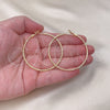 Oro Laminado Large Hoop, Gold Filled Style Diamond Cutting Finish, Golden Finish, 02.93.0008.50