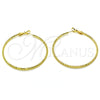 Oro Laminado Large Hoop, Gold Filled Style Diamond Cutting Finish, Golden Finish, 02.93.0008.50
