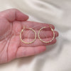 Oro Laminado Medium Hoop, Gold Filled Style Diamond Cutting Finish, Golden Finish, 02.93.0009.30