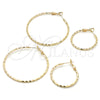 Oro Laminado Medium Hoop, Gold Filled Style Diamond Cutting Finish, Golden Finish, 02.93.0009.30