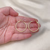 Oro Laminado Medium Hoop, Gold Filled Style Diamond Cutting Finish, Golden Finish, 02.93.0011.30