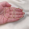 Oro Laminado Large Hoop, Gold Filled Style Diamond Cutting Finish, Golden Finish, 02.93.0012.50