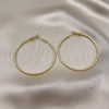Oro Laminado Large Hoop, Gold Filled Style Diamond Cutting Finish, Golden Finish, 02.93.0012.50