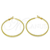 Oro Laminado Large Hoop, Gold Filled Style Diamond Cutting Finish, Golden Finish, 02.93.0012.50