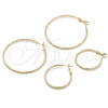 Oro Laminado Large Hoop, Gold Filled Style Diamond Cutting Finish, Golden Finish, 02.93.0012.50