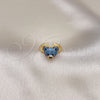 Oro Laminado Multi Stone Ring, Gold Filled Style Teddy Bear and Solitaire Design, with Turquoise and Black Micro Pave, Polished, Two Tone, 01.341.0102.1 (One size fits all)