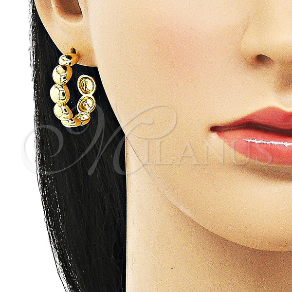 Gold Filled Hoop Earrings — Medium Hoop Polished 02. — alternate product view — SKU 153415 | Oro Laminado aretes de aro — Medium Hoop pulido 02. — SKU 153415
