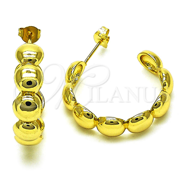 Gold Filled Hoop Earrings — Medium Hoop Polished 02. — main product view — SKU 153415 | Oro Laminado aretes de aro — Medium Hoop pulido 02. — SKU 153415