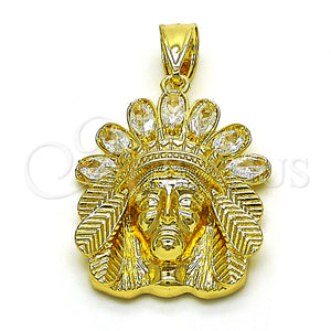 Gold Filled Pendant — Religious Pendant Jesus Design with White Cubic Zirconia — main product view — SKU 153450 | Oro Laminado dije — Religious Pendant Jesus diseño with blanco Cubic Zirconia — SKU 153450