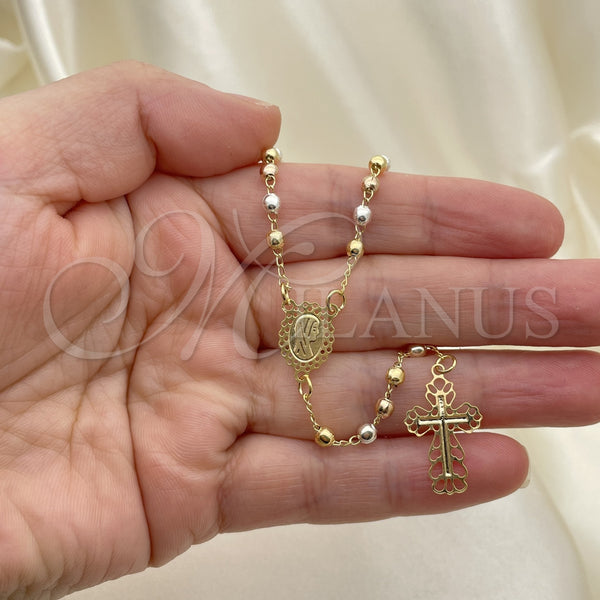 Gold Filled Jewelry — Thin Rosary Cross and Virgen Maria Design Polished — main product view — SKU 153504 | Oro Laminado joyería — Thin Rosary cruz and Virgen Maria diseño pulido — SKU 153504
