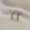 Oro Laminado Huggie Hoop, Gold Filled Style with Ivory Pearl, Polished, Golden Finish, 02.379.0064.14