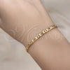 Oro Laminado Basic Bracelet, Gold Filled Style Polished, Golden Finish, 04.63.1420.08 (0.80 Gauge, 04 MM Thickness, 8 Inches Length)