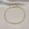 Oro Laminado Basic Bracelet, Gold Filled Style Polished, Golden Finish, 04.63.1420.08 (0.80 Gauge, 04 MM Thickness, 8 Inches Length)