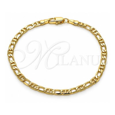 Oro Laminado Basic Bracelet, Gold Filled Style Polished, Golden Finish, 04.63.1420.08 (0.80 Gauge, 04 MM Thickness, 8 Inches Length)