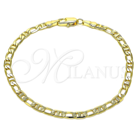 Oro Laminado Basic Bracelet, Gold Filled Style Polished, Golden Finish, 04.63.1420.08 (0.80 Gauge, 04 MM Thickness, 8 Inches Length)