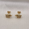 Gold Filled Ring — Stud Earring Elephant Design with White and Ruby — alternate product view — SKU 153580 | Oro Laminado anillo — Stud Earring Elephant diseño with blanco and Ruby — SKU 153580